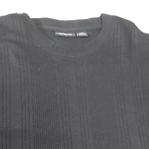 Claibourne Men's Black Ribbed  Top Sz 2XLT